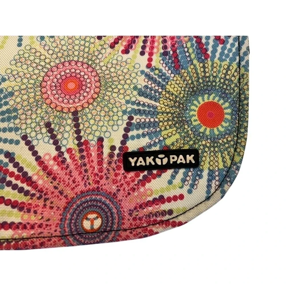 Yak Pak Floral Starburst Flower Power Crossbody Messenger Satchel Hippie Hobo
